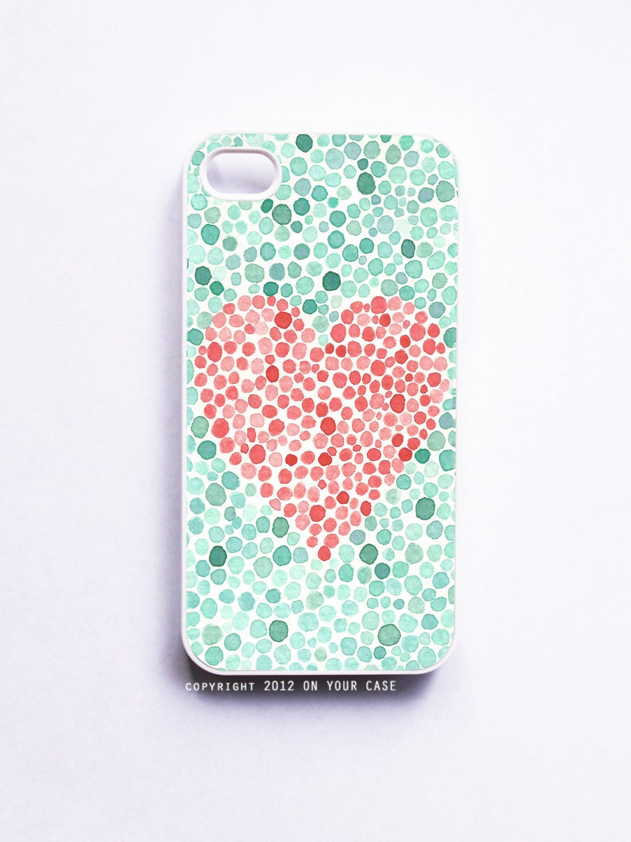 iPhone 4 Case Love is Colorblind Geometric Dots
