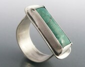 Sterling Silver Ring, Turquoise Stone Ring, Ring  Size US 8, Cocktail Ring, Gemstone Ring.