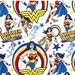 2 yards Girl Power Wonder Woman Cotton flannel Fabric Female Super Hero DC Comic Book