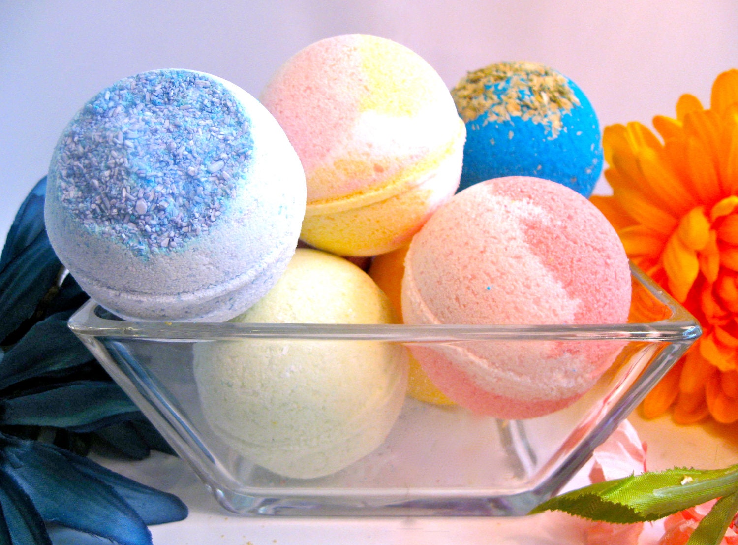 Bath Bomb Box - 3 Large Vegan Bath Bombs - You pick the scents