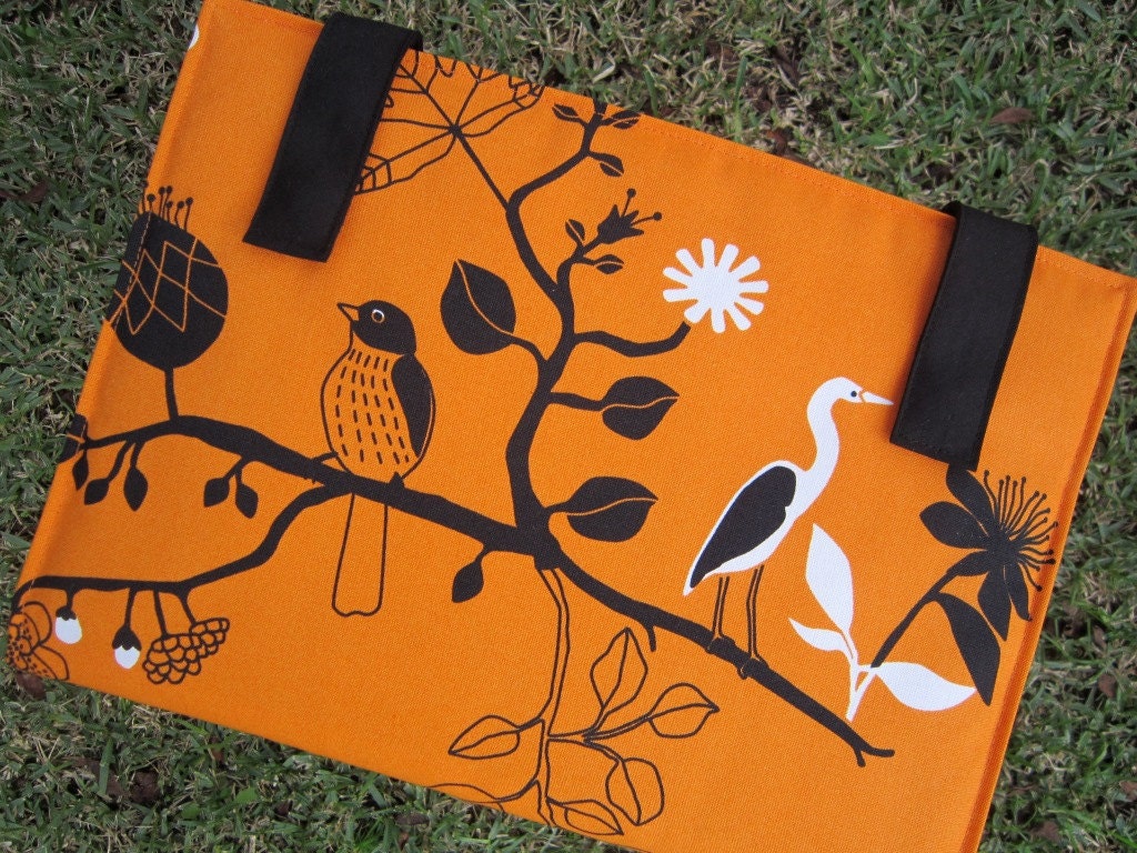 iPad - Tablet - Macbook - Laptop - Notebook - Case - Cover - Bag - Padded - Birds - Cotton - Felt