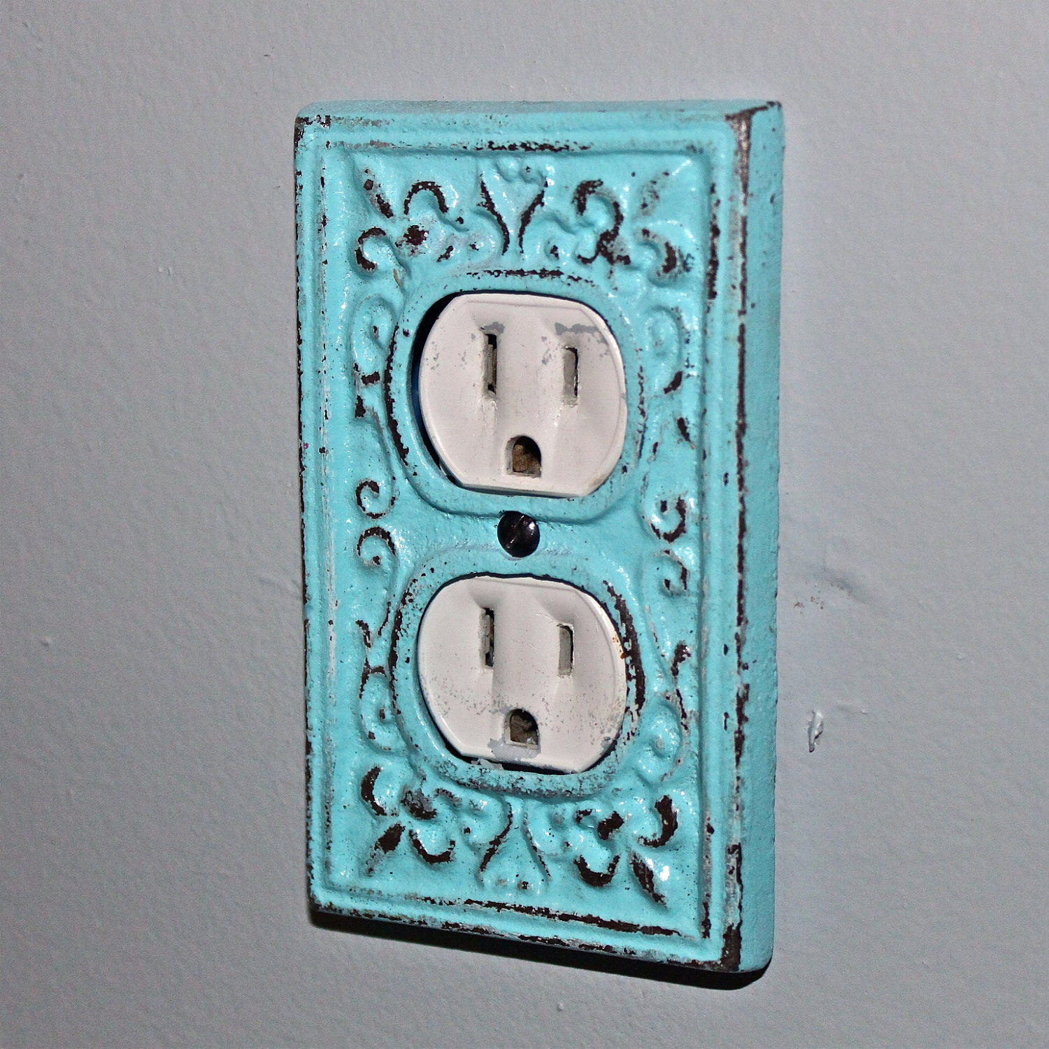 Aqua Decorative Electrical Outlet Plate /Plugin by AquaXpressions