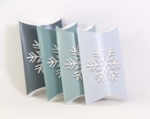 Printable Snowflake Pillow Favor Boxes - Custom Color  - Ombre - Printable DIY Chirstmas Decor - EmilyHingston