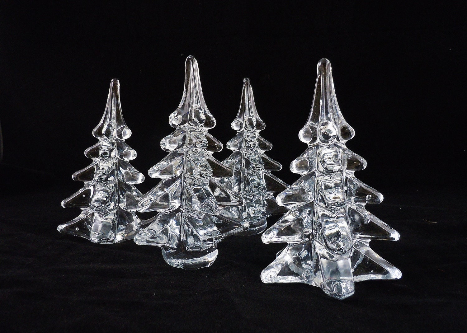 vintage lot of 4 clear glass christmas by vintagedazzlendecor vintage lot of 4 clear glass christmas by vintagedazzlendecor