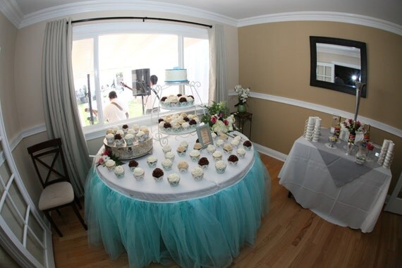 Custom Tulle Table Skirt Wedding, Birthday, New Baby Il_570xn