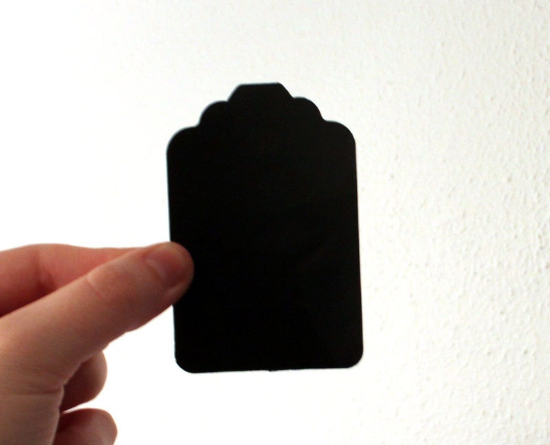 Set of 20 Chalk board Labels, Size Large Tag Shaped ChalkBoard for Kitchen Labeling and Organizing Self Adhesive Labels