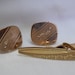 Hickok Gold Cufflink and Tie Clip Set- Mens Vintage Jewelry Accessory