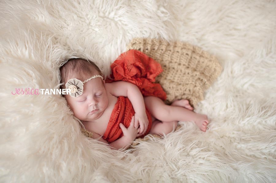Newborn Stretch Lace Wrap, Newborn Photo Prop, Orange Baby Lace Wrap, Baby Girl Orange Lace Wrap, Newborn Size