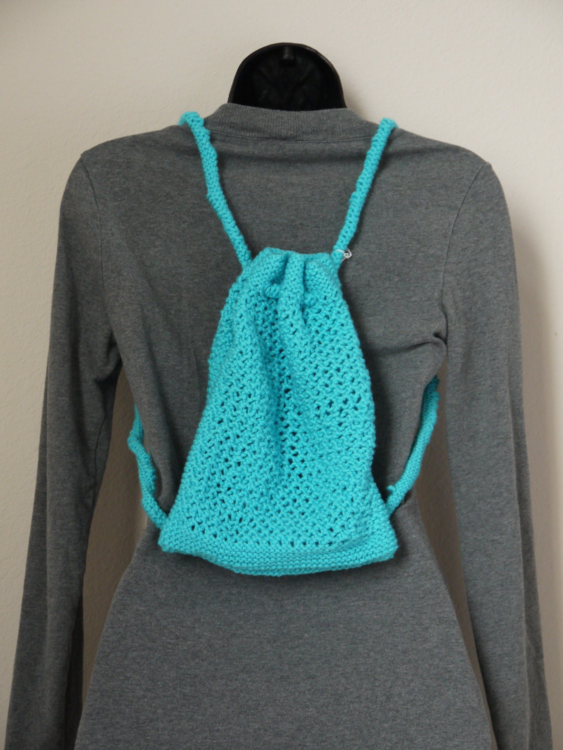 Knit Summer Time Backpack in Blue