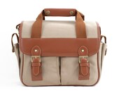 C110 Tan Canvas Camera Bag w/ Shoulder Strap