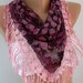 UNDER 10USD ON SALE Pink scarf lace scarf