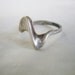 Vintage Silver Wave Ring - Sterling Swirl Design