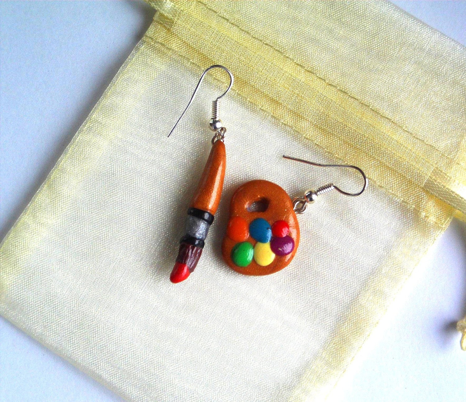 Perfect Pair Paintbrush and Palette Earrings