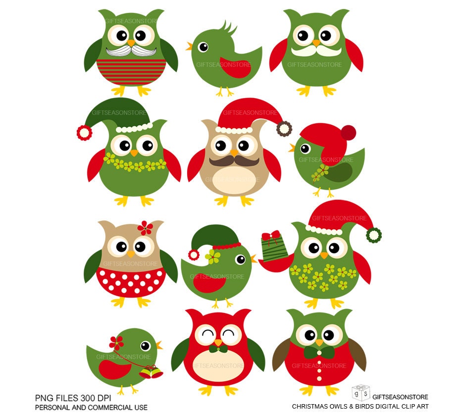 christmas owl clip art free download - photo #50