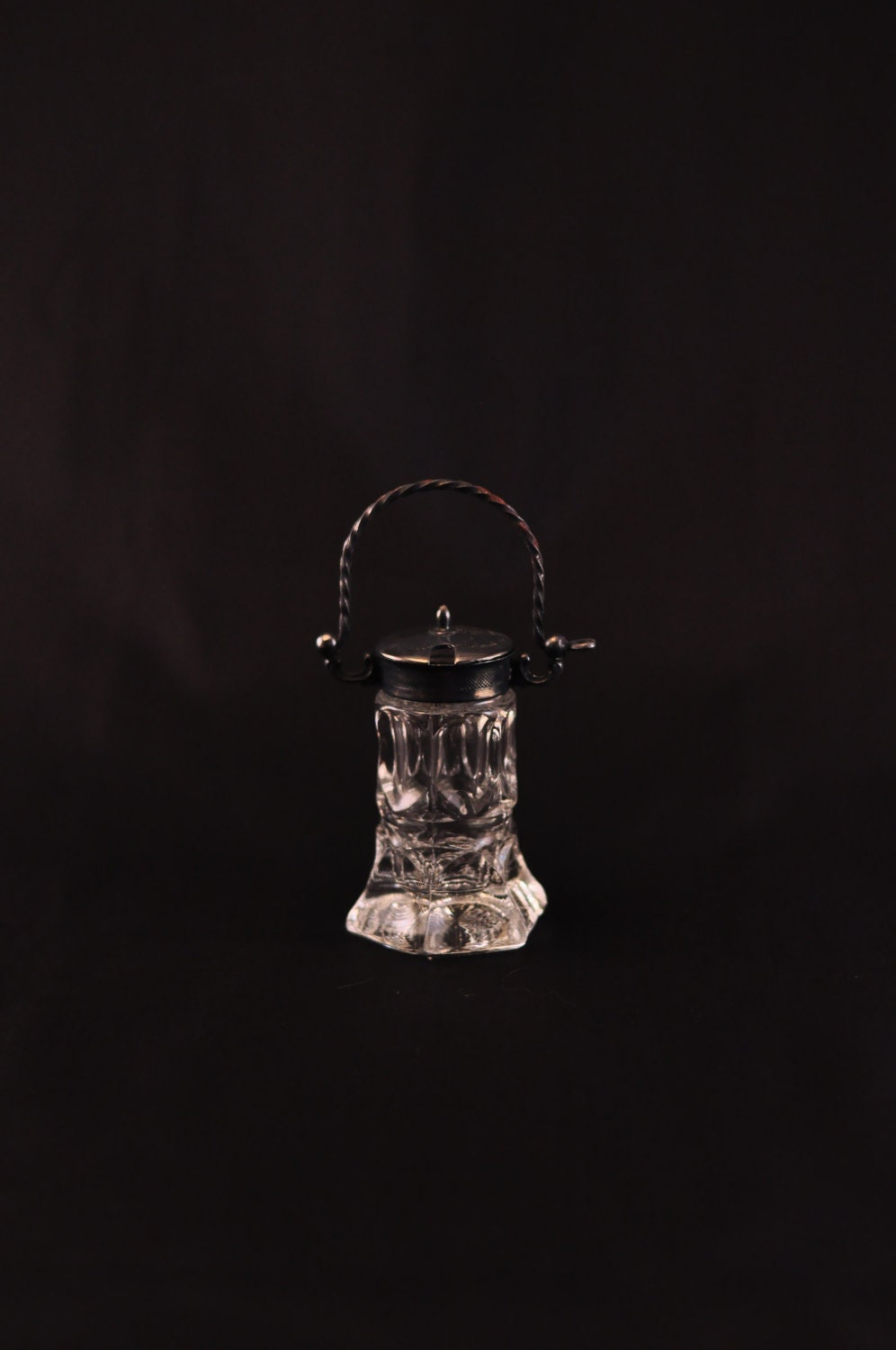 Pressed Glass Mustard Pot