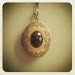 Victorian Solid Perfume Locket - Mourning Jewelry with Jet Bead