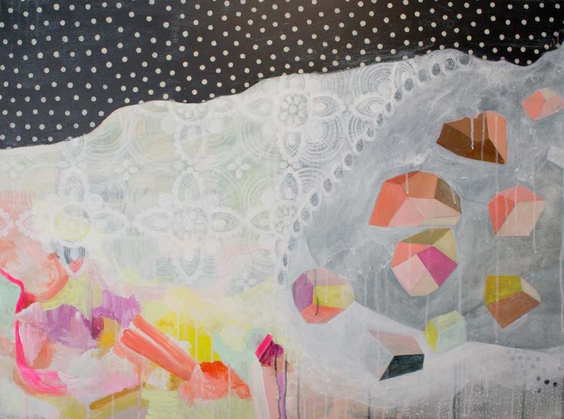 Wewe, 2012. Original acrylic & gouache on canvas painting.