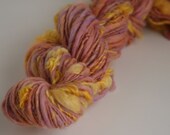 Handspun Polwarth Wool Wensleydale Locks Silk -- 3 ounces -- 78 yards Art Yarn "Isn't She Lovely"