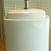 Mid Century Modern White Lamp with Lucite Base