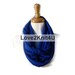 Infinity Circle Loop Fall Fashion Scarf Necklace Eternity Seamless Tube Neckwear Love2Knit4U Cotton Jersey Circle Scarves - Cobalt Blue