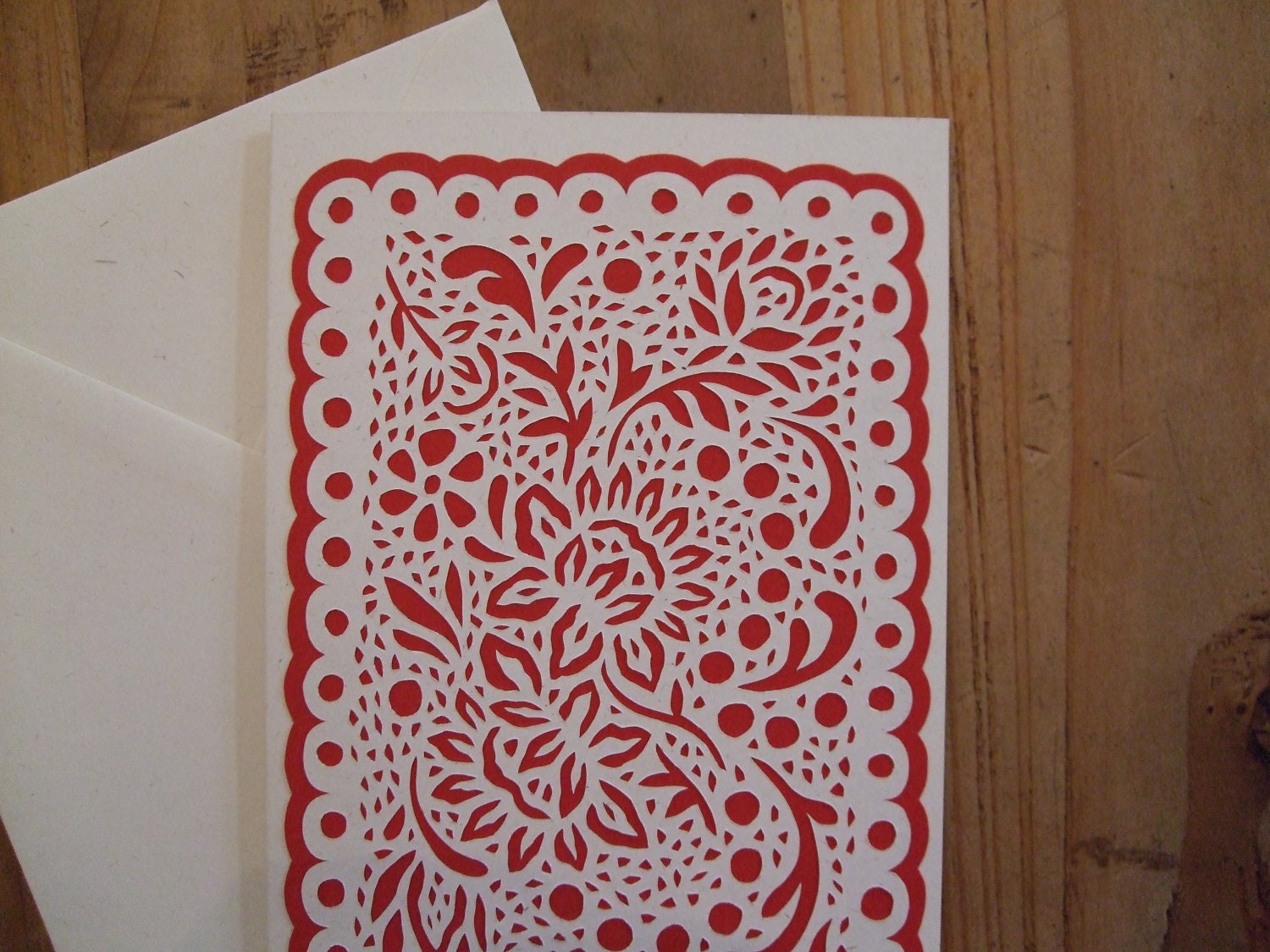 Card: Lace red card