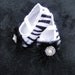 Sale...Black & White Zebra Crib Shoes - Baby Crib Shoes - Baby Shoes - Infant Shoes - Newborn Shoes - Baby Photo Prop - Baby Girl Shoes