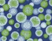 SALE - Simply Color Fabric Collection - V and Co. for Moda - Mod Blossoms in Navy Blue - Half Yard