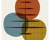 Mid Century Modern Tree in Fall Tones