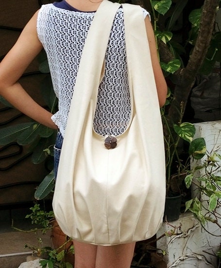 Handbags Canvas Bag Shoulder bag Sling bag Hobo bag by veradashop