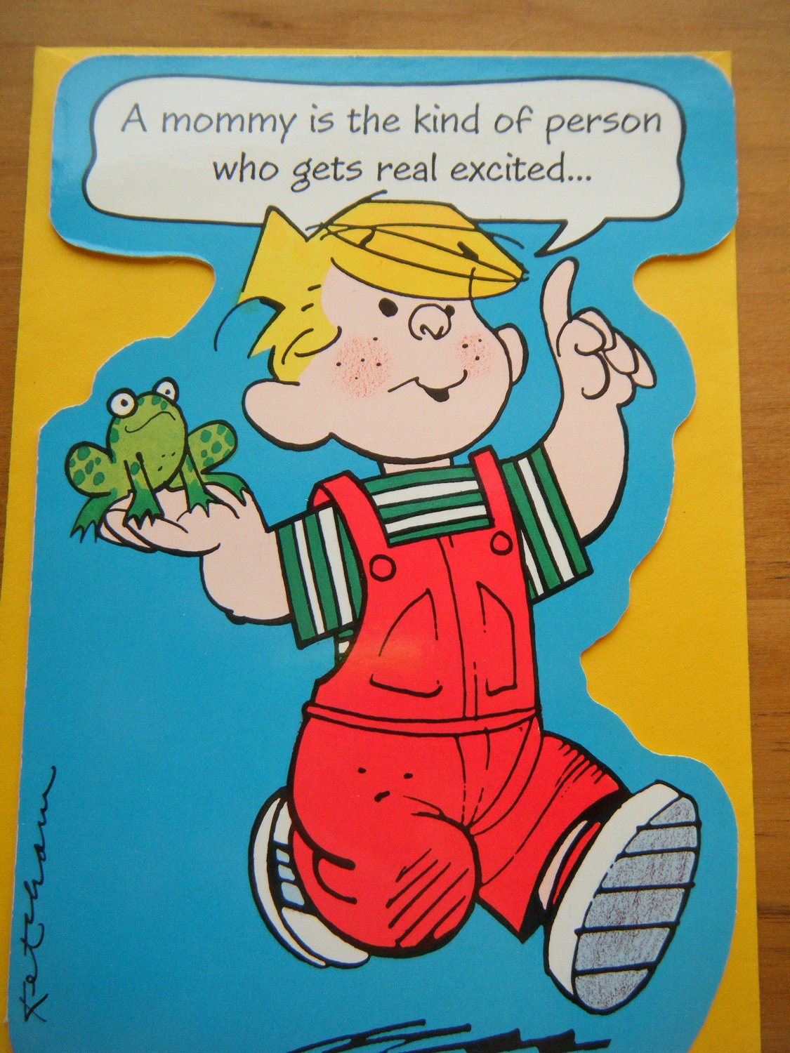 Vintage Birthday Card For Mom With Dennis The Menace By