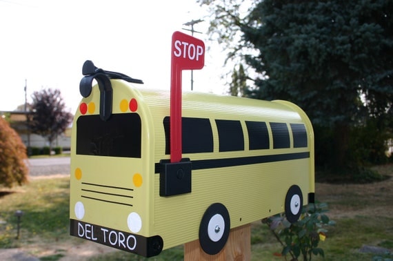School Bus Mailbox by TheBusBox Custom  - Back to School - SchoolBusBox