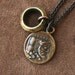 Solid Bronze Man-Headed Bull Pendant Necklace Coin African Brass