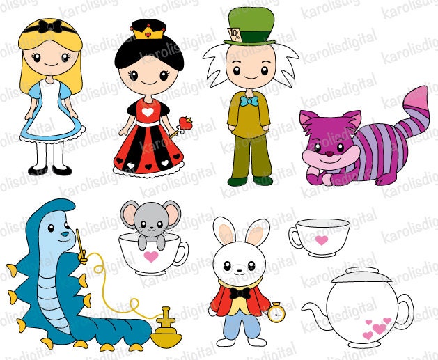 free clip art alice in wonderland characters - photo #39