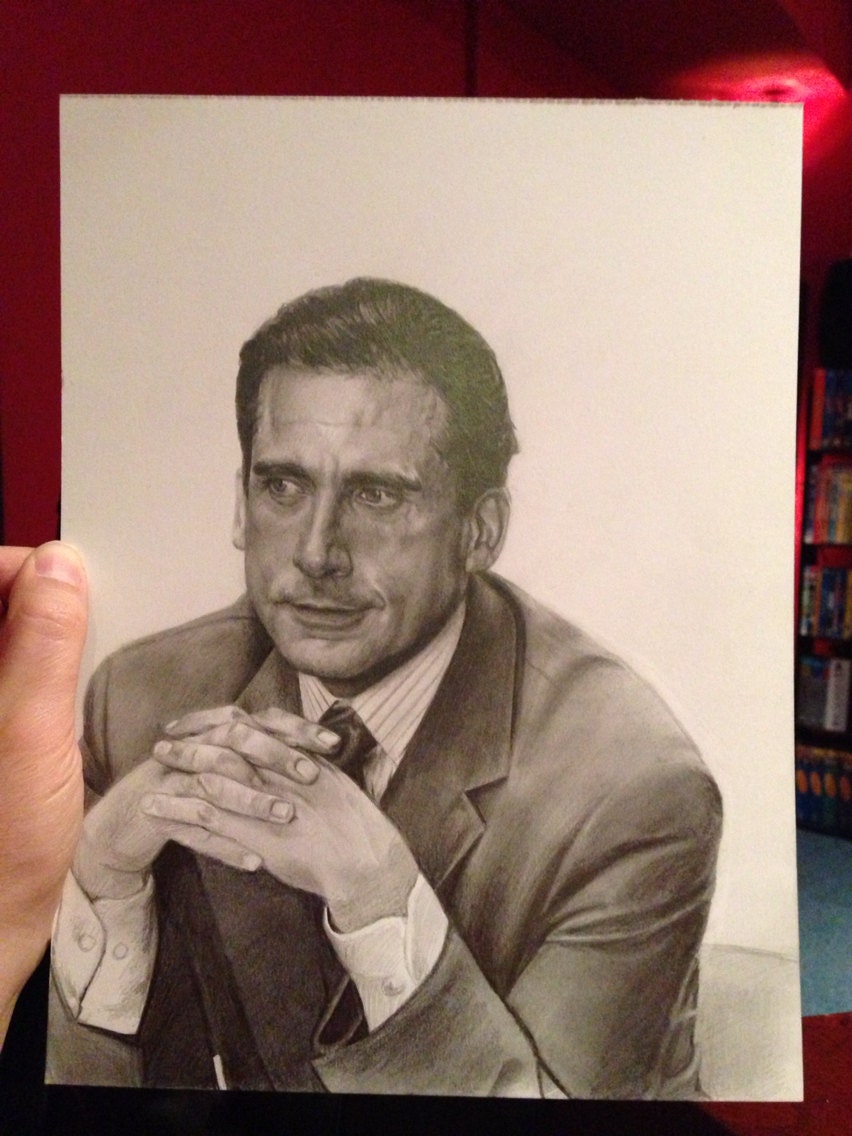 Original Pencil Drawing (NOT print) of Steve Carell from The Office