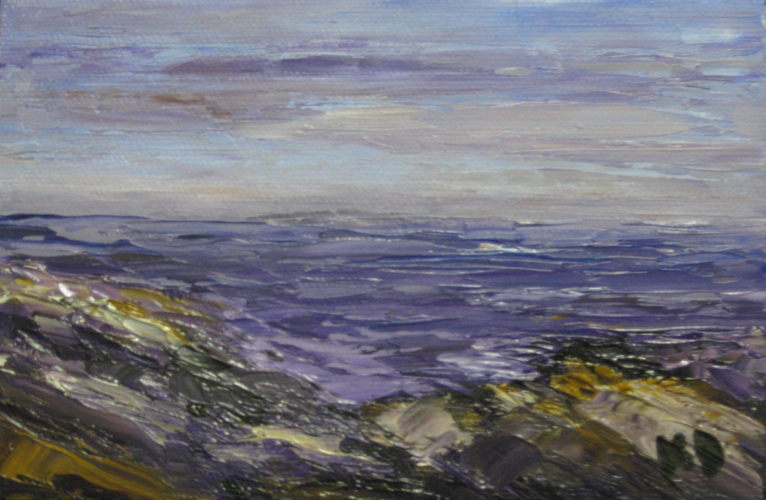Maine Seascape Painting, Original Oil on Canvas.. "Pemaquid 10 ".  En Plein Air Art by Kathleen Daughan. - kathleendaughan