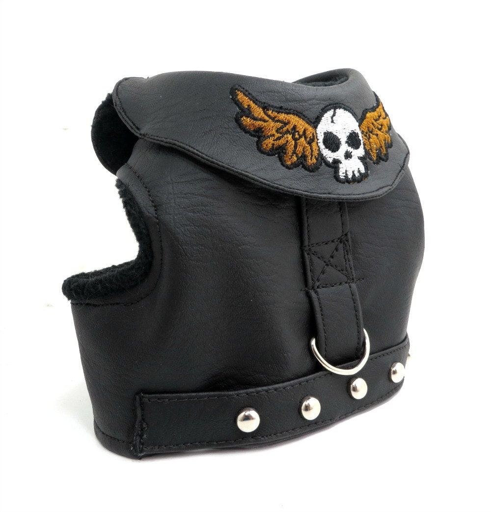 Biker Dog Harness Dog Vest Dog Clothing Dog by LittleDogsCloset