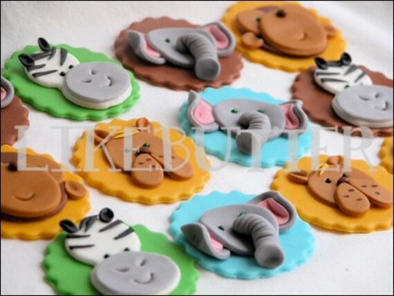 Sweet Safari Theme Cupcake Toppers by LikeButter Il_570xn