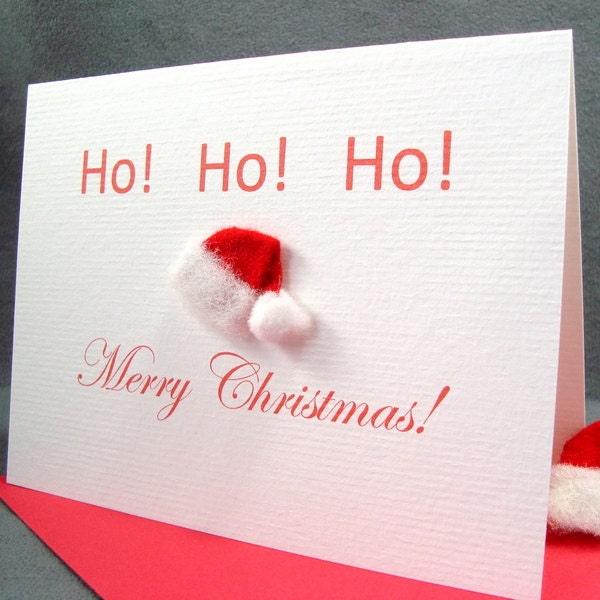 Santa Christmas Card Ho Ho Ho Merry Christmas By Zeebestcards 