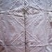 RESERVED vintage ivory tablecloth. rectangle
