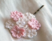 Cherry Blossom Crochet Lace Hair Pin