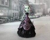 Monster High outfit long purple and black  victorian dress
