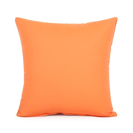 16 X 16 Solid Orange Throw Pillow Cover by BHDecor on Etsy