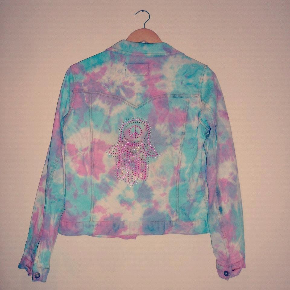 pastel colour denim jacket