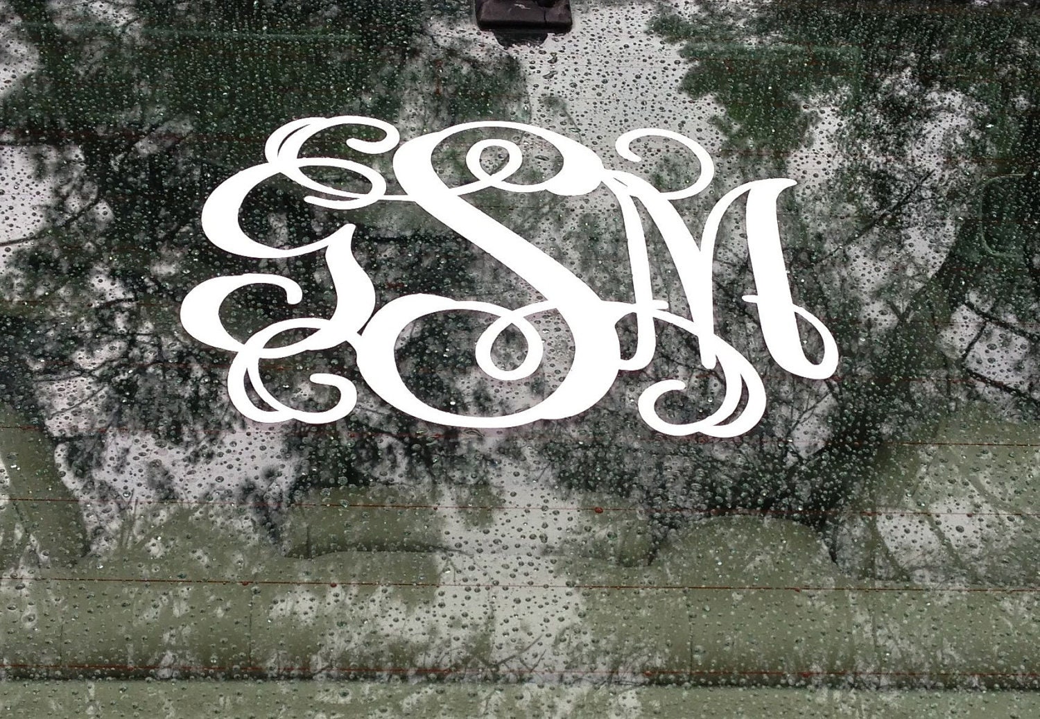 Monogram Car Decal Monogrammed Vinyl