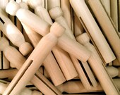 10 Wood Clothes Pins - Clothes Pin Dolls - Kids Wood Craft Supplies Il_170x135