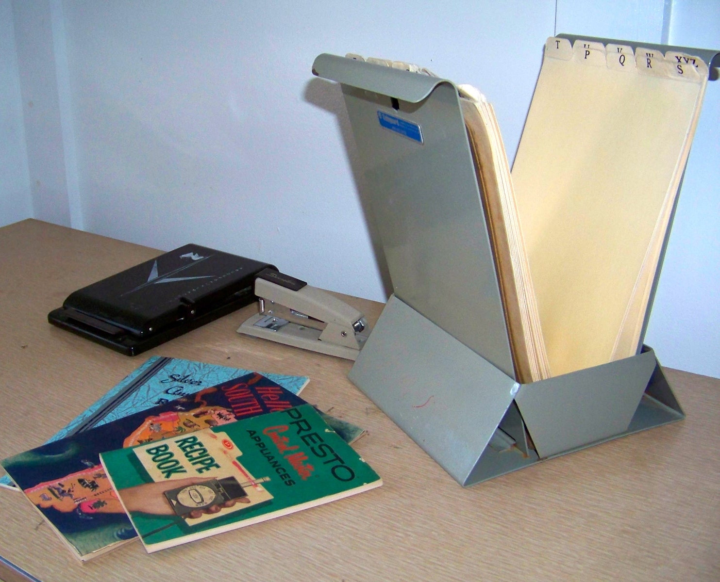 Industrial Metal Flip File with Letter Tabs. by RamshackleVilla