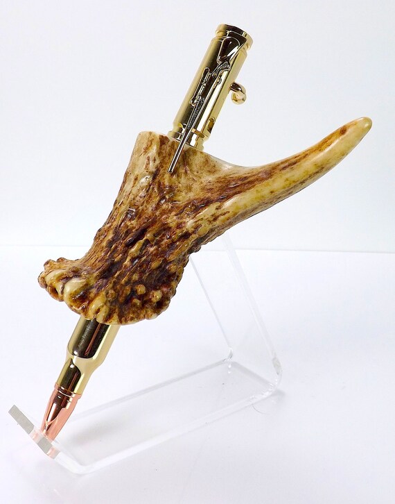 Bolt Action Deer Antler Pen by cworksdesigns on Etsy