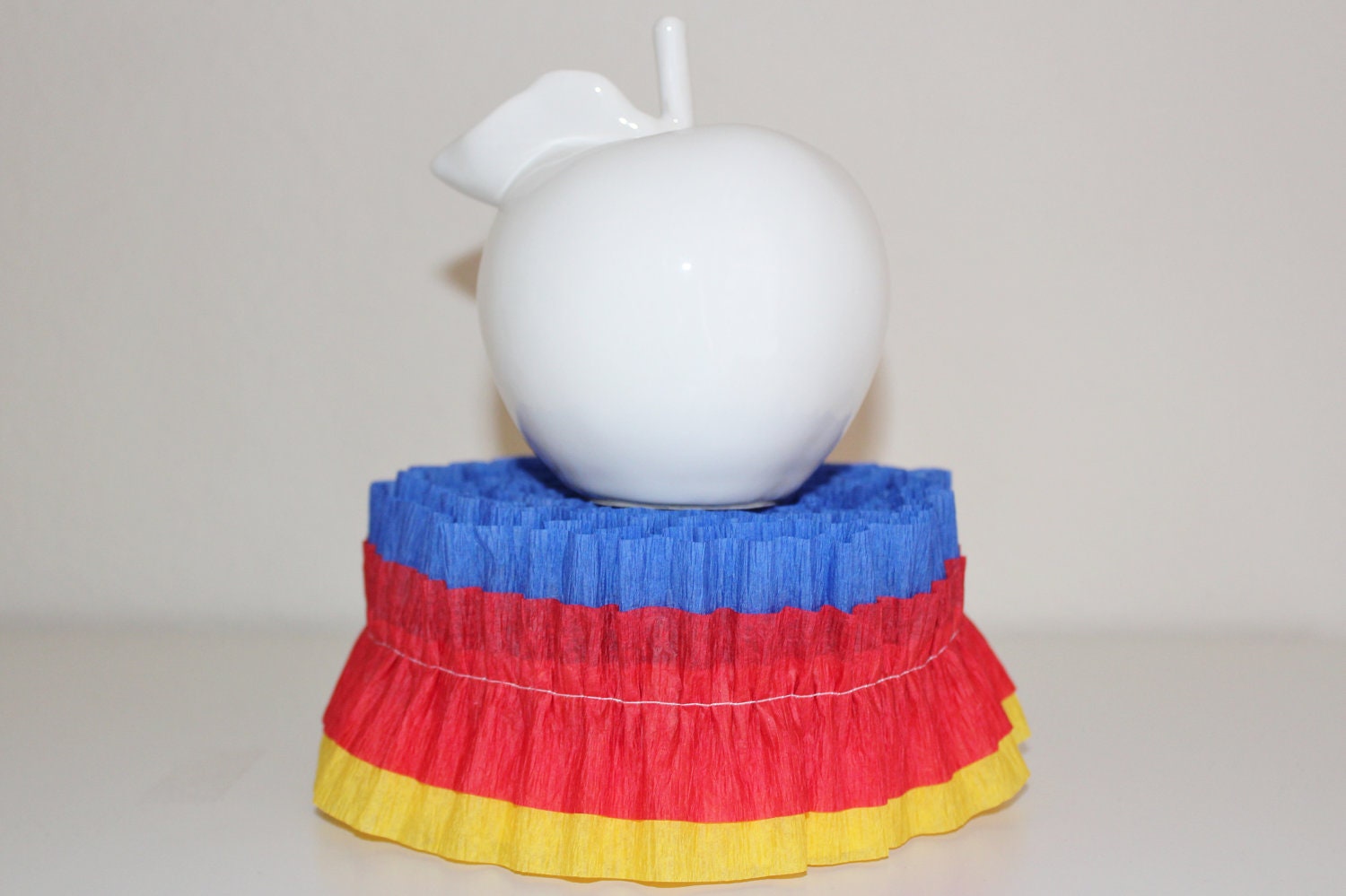 Snow White Crepe Paper Ruffled Party Streamers - Blue, Red, Yellow - 20 feet - Birthday, Princess, Holiday, Backdrop, Decoration, Movie Il_570xn