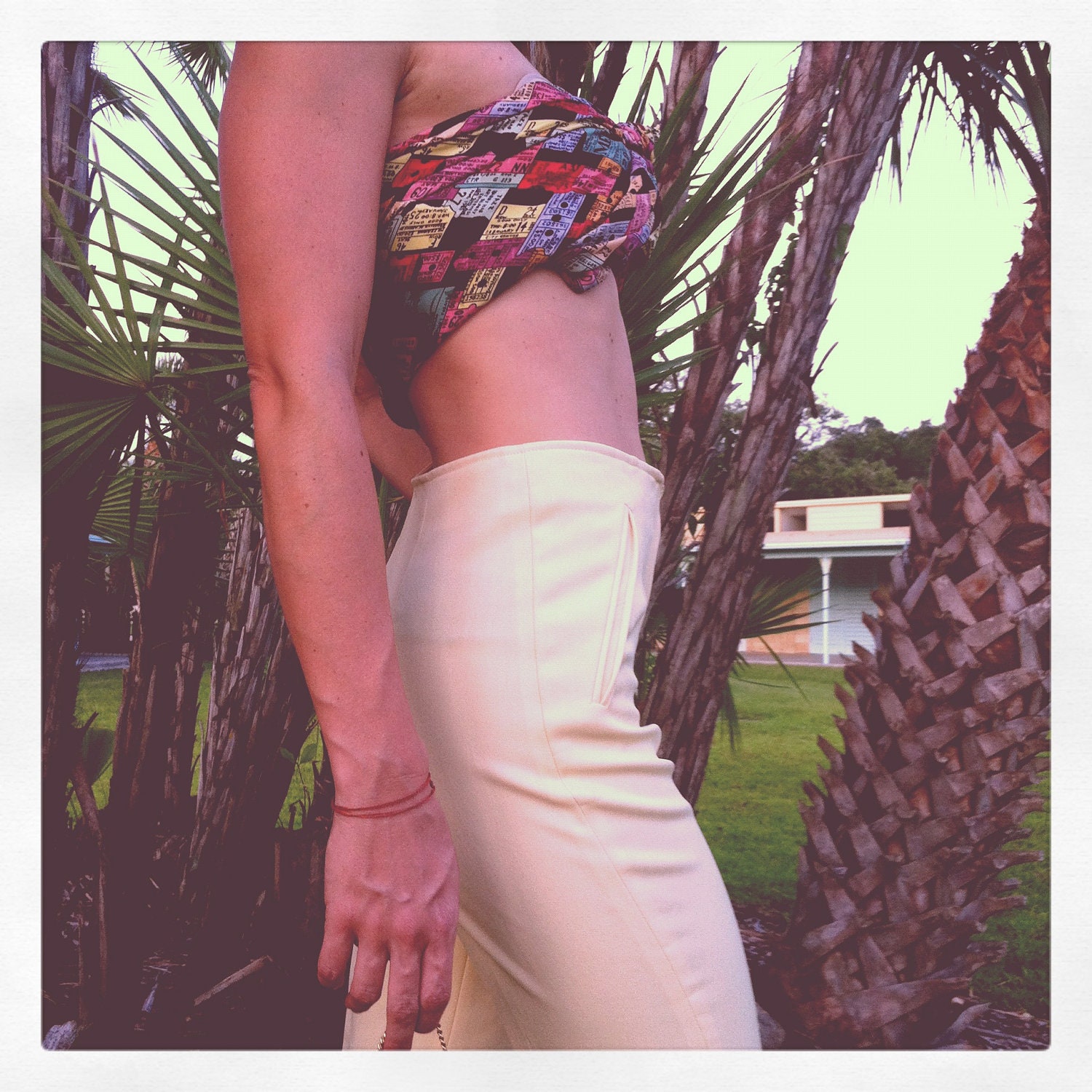 pin up. vintage capri. summer style. Vintage capris/ high waisted pants/yellow/vintage/summer/bombshell/high waist/pin up girl