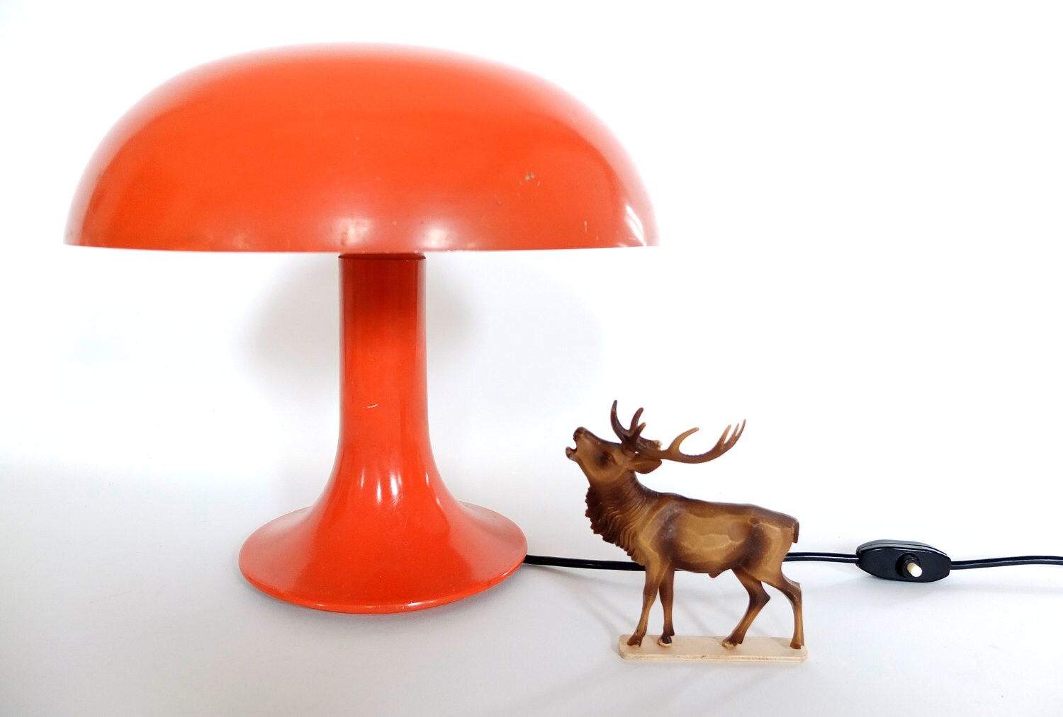 Vintage mushroom lamp - vintage orange lamp, retro lamp, modern lamp, mid century lamp